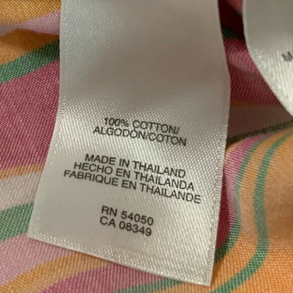 Jones New York Signature Button Up Shirt Womens Large Petite Striped Colorblock - Picture 8 of 9